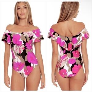 Trina Turk Lynx Gemini One Piece Swimsuit Size 10